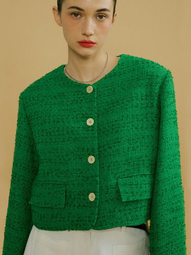 Tweed Jacket_Grass Green - IULAI - Modalova