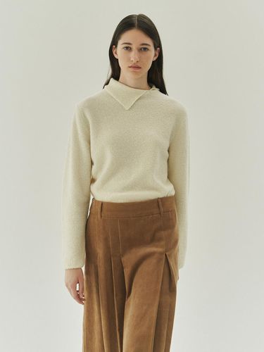 Side Neck Open Wool Wave Knit - REMPLACEMENT - Modalova