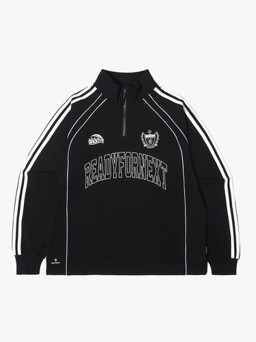 Soccer Half Zip Up Sweatshirt_Black - ready4next - Modalova