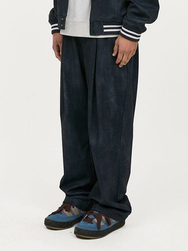 One Tuck Denim Like Wide Pants_Ink Blue - ready4next - Modalova