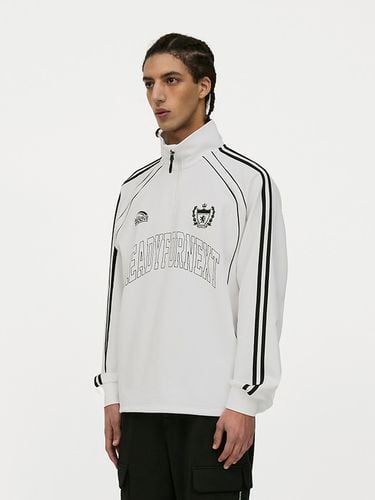 Soccer Half Zip Up Sweatshirt_White - ready4next - Modalova