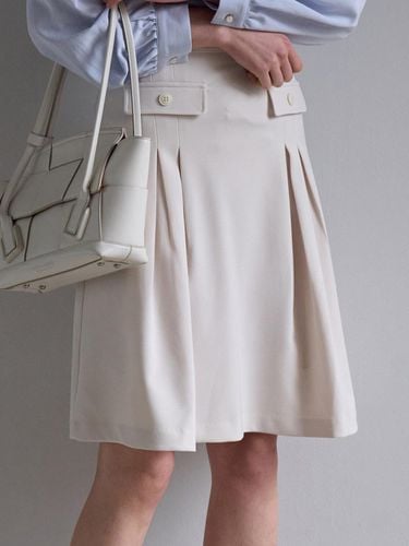 Twill Pleated Skirt - JOORTI - Modalova