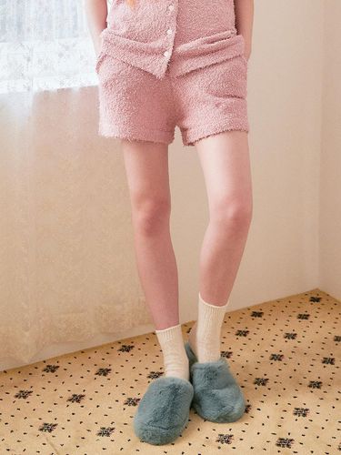 Lounge Terry Collar Knit Shorts_Pink - GENERAL IDEA - Modalova