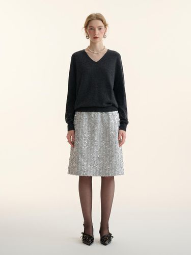 Sequin Tweed Skirt - Sincethen - Modalova