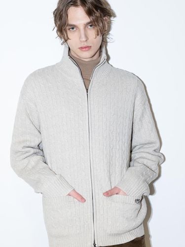 Cable-Knit Zip-Up Cardigan - GENERAL IDEA - Modalova