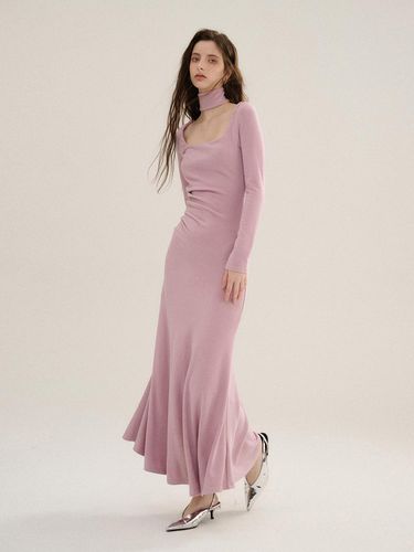 Neck Warmer Long Dress - Pink - Sincethen - Modalova