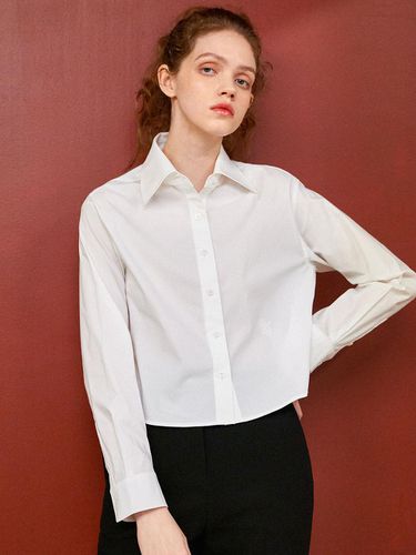 Wrinkle-Free Semi-Cropped Classic Shirt White - GENERAL IDEA - Modalova