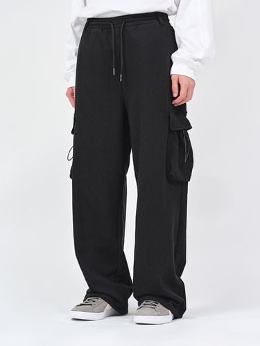 Wide String Cargo Sweatpants_Black - TMAKER - Modalova