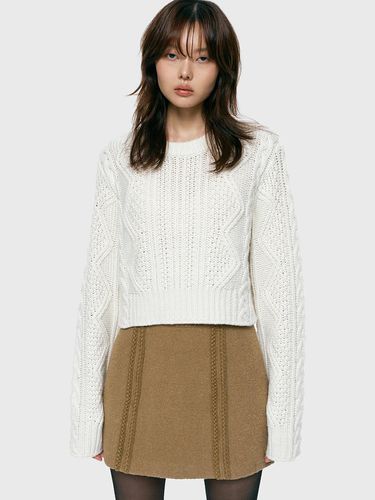 Tape Mini Skirt_Beige - ARCHAIC - Modalova