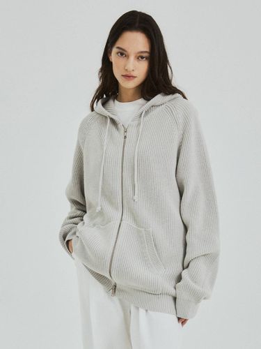 Cool Washable Two-Way Zip Up Knit Hoodie - WEDNESDAY OASIS - Modalova