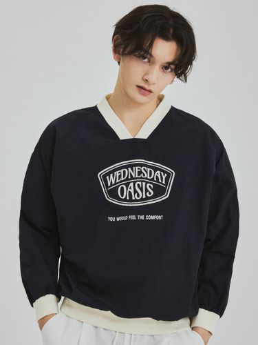 Signature Nylon Raglan Sweatshirt (4color) - WEDNESDAY OASIS - Modalova