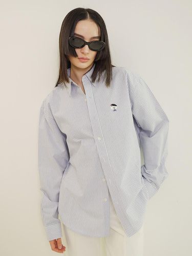 New Parisien Emblem Classic Oxford Stripe Shirt - beyondcloset - Modalova