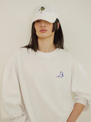 New B Logo Stitch Long Sleeve T-shirt_White - beyondcloset - Modalova