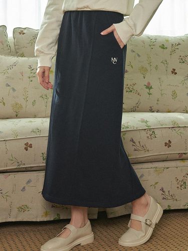 Vanilla Logo Line Point Long Skirt - MICANE - Modalova