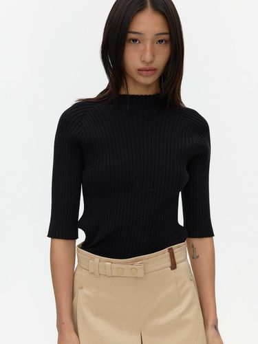 Mock Neck Sweater _ Black - ahwe - Modalova