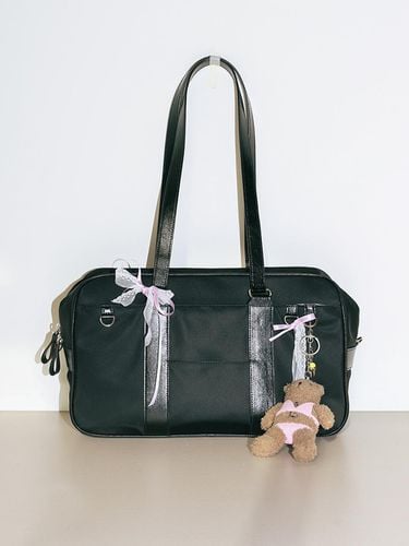 Leather Combie School Bag_Black - oneninenineone - Modalova