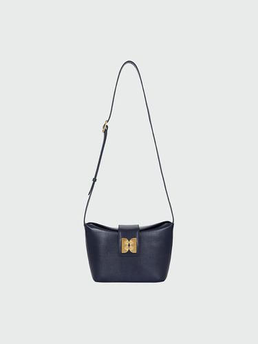 Hobart Folded Top Small Bucket Bag_Navy - EENK - Modalova