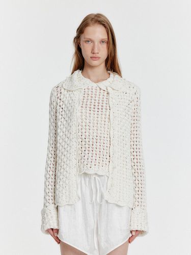 YELTS Cable Knit Collared Cardigan - EENK - Modalova