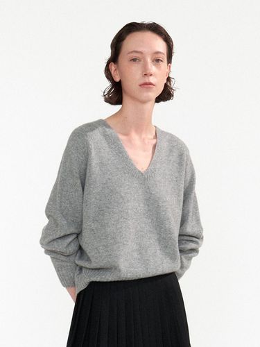 Erin Wool V-neck Sweater - Gray - NOTHING WRITTEN - Modalova