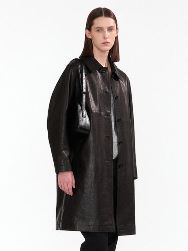 Vegan Leather Coat - Black - NOTHING WRITTEN - Modalova