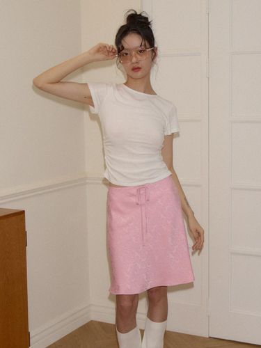 Retro Satin Skirt - Pink - SALON DE YOHN - Modalova