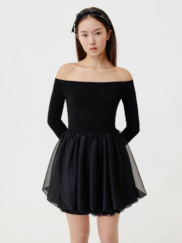 Chiffon Detailed Off Shoulder Top - THETIS - Modalova