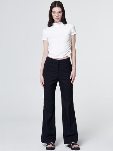 Semi Bootcut Pants (Navy) - MaLoupe - Modalova