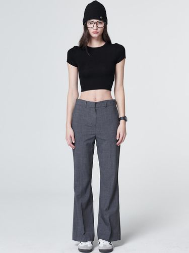 Semi Bootcut Pants (Dark Gray) - MaLoupe - Modalova