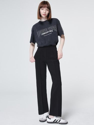 Elastic Stretch Pants (Black) - MaLoupe - Modalova