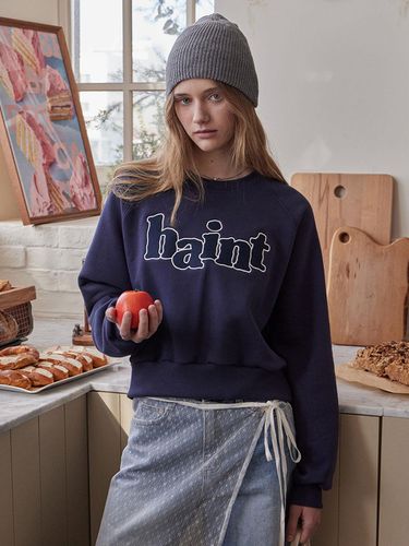 Haint Graphic Sweatshirt - Navy - HAINT - Modalova