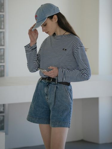 Soft Touch Loose Fit Stripe T-shirt_Blue - KNOWN BETTER - Modalova