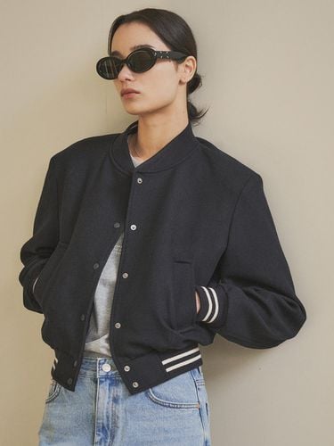 SIOT4098 Overfit Varsity Jacket_Navy - Siyazu - Modalova