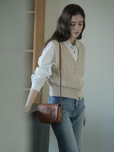 Extra Fine Wool Cable Knit Vest_Light Beige - KNOWN BETTER - Modalova