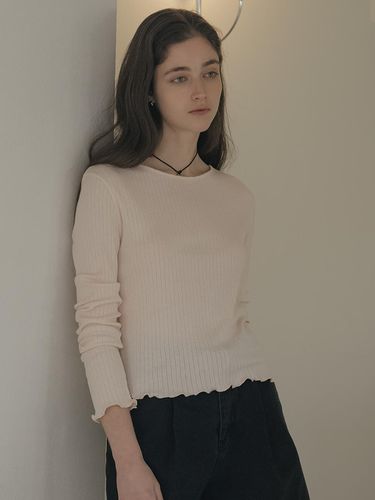 Ruffle Modal Blend T-shirt_Pink - KNOWN BETTER - Modalova