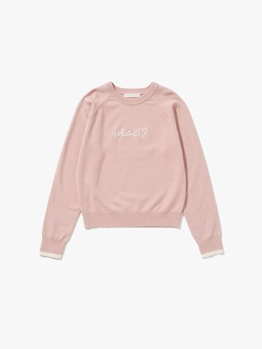 Raglan PLAC Knit Pullover (Pink) - PLAC - Modalova