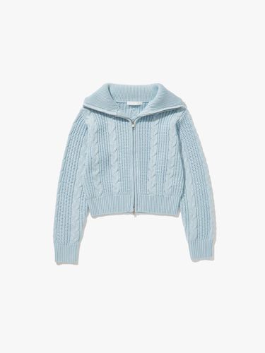 Twisted Zip Up Knit Cardigan () - PLAC - Modalova