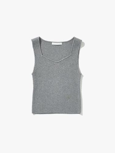 Ribbed Sleeveless Knit Top (Gray) - PLAC - Modalova