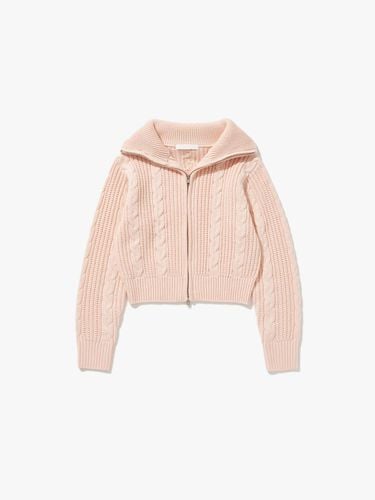 Twisted Zip Up Knit Cardigan - PLAC - Modalova