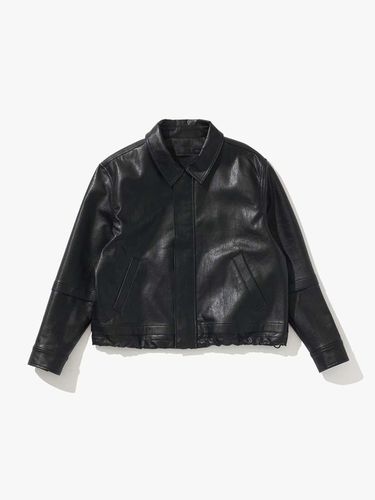 Vegan Leather Minimal Collar Jacket - PLAC - Modalova