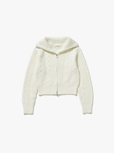 Twisted Zip Up Knit Cardigan () - PLAC - Modalova