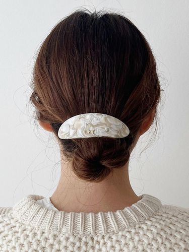 Oar Classic Big Marble Barrette - oar - Modalova