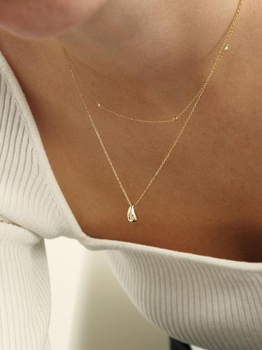 K Diamond Raindrop Necklace - LUNNE - Modalova