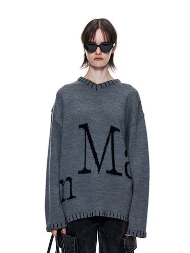 Matin Big Logo Stitch Knit Pullover - Matin Kim - Modalova