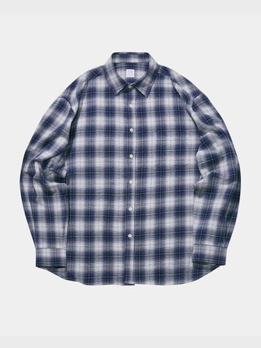 Cotton Ombre Check Shirt [Navy] - TLEYOUNG - Modalova