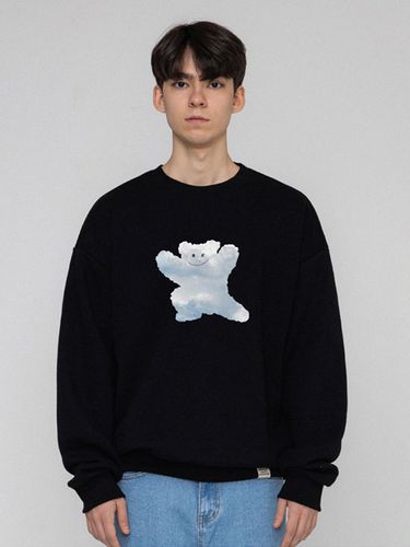 UNISEX] Big Cloud Bear Smile Sweatshirt_Black - GRAVER - Modalova