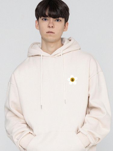 UNISEX] TYL Small Flower Dot Smile Hoodie - GRAVER - Modalova