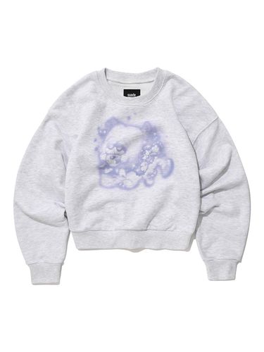 Airbrush Cropped Crewneck Sweatshirt - SUADE - Modalova