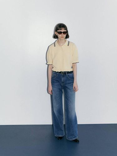 Long Wide Denim Pants_Blue - mais - Modalova