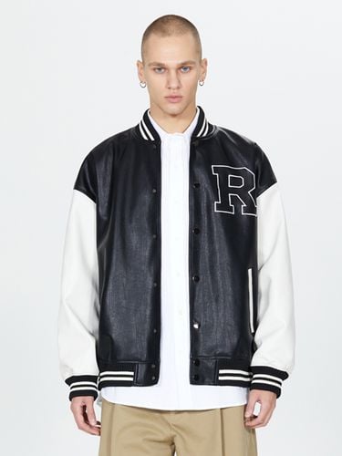 Varsity Leather Jacket_Black - V2 - Modalova