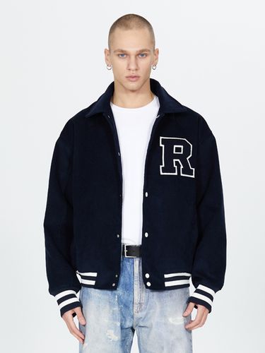 Contemporary Corduroy Varsity Jacket_Navy - V2 - Modalova